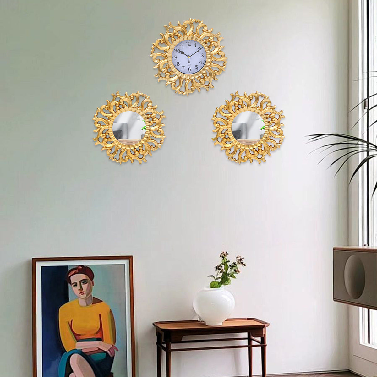 American Style Wall Clock, European Design, Silent Operation, Vintage Decorative Clock for Living Room, Home Use, Wholesale