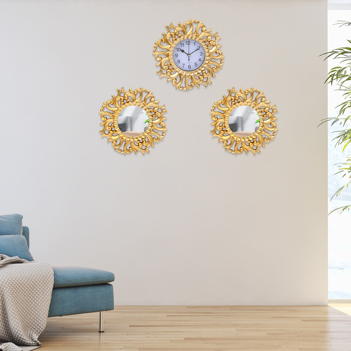 American Style Wall Clock, European Design, Silent Operation, Vintage Decorative Clock for Living Room, Home Use, Wholesale