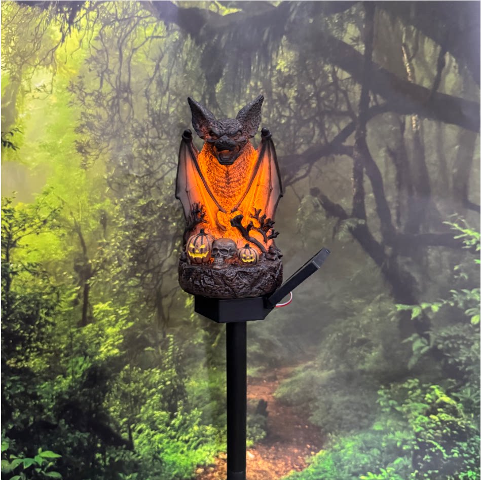 Spaceship gorilla resin solar panel funny outdoor courtyard garden light