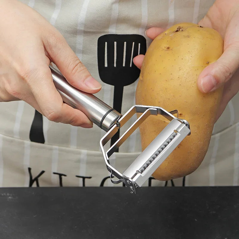 Multifunctional Stainless Steel  Kitchen Peeler Fruit Vegetable Potato Carrot Cucumber Grater Julienne Durable Vegetable Slicer